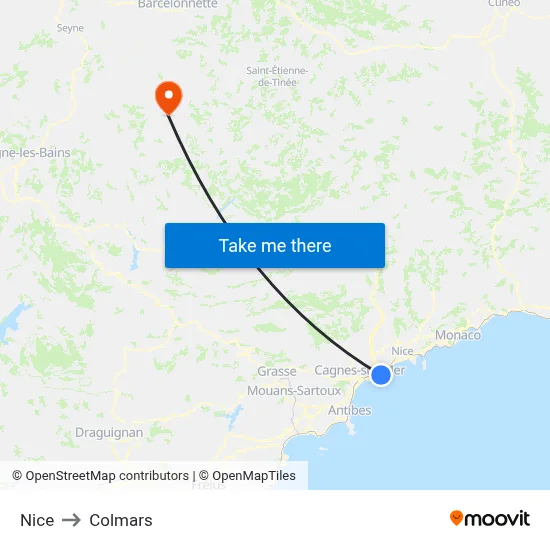 Nice to Colmars map