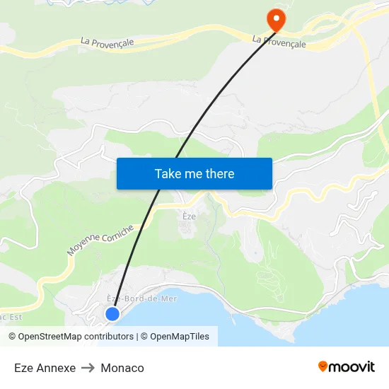 Eze Annexe to Monaco map