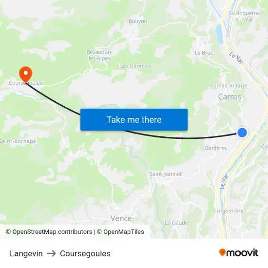 Langevin to Coursegoules map