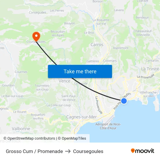 Grosso Cum / Promenade to Coursegoules map