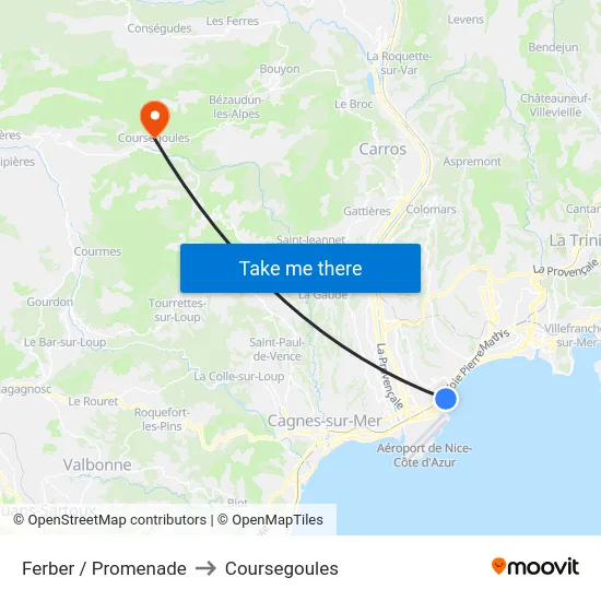 Ferber / Promenade to Coursegoules map