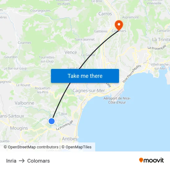 Inria to Colomars map