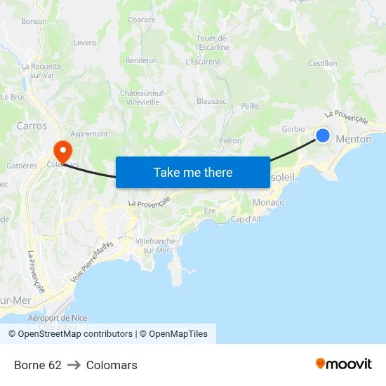 Borne 62 to Colomars map