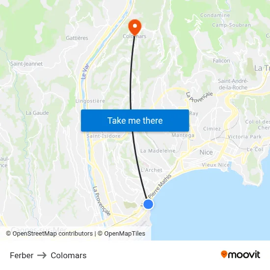 Ferber to Colomars map