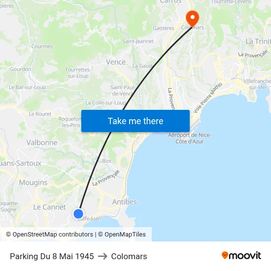 Parking Du 8 Mai 1945 to Colomars map