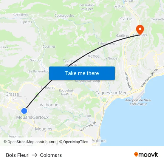 Bois Fleuri to Colomars map