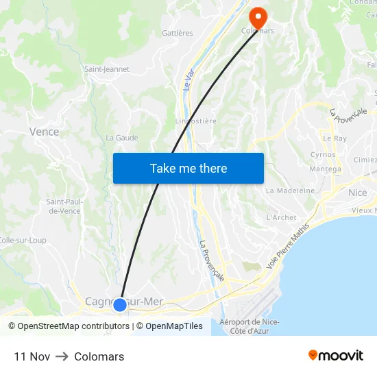 11 Nov to Colomars map