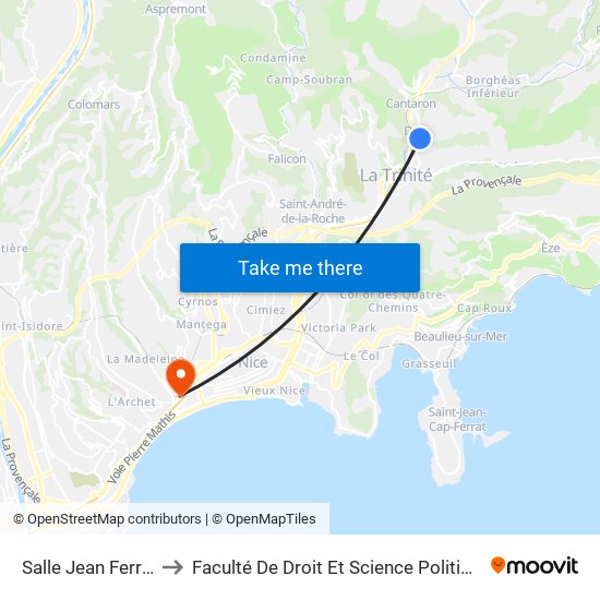 Salle Jean Ferrat to Faculté De Droit Et Science Politique map