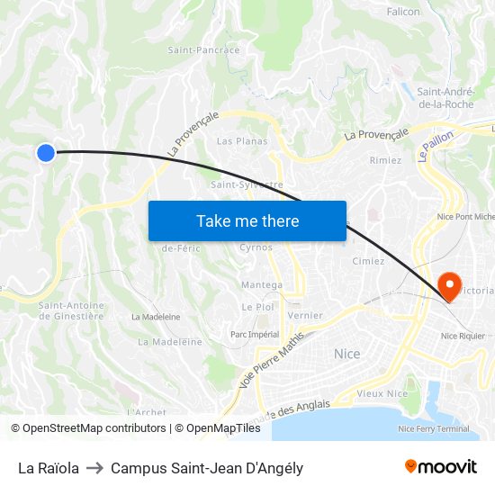 La Raïola to Campus Saint-Jean D'Angély map