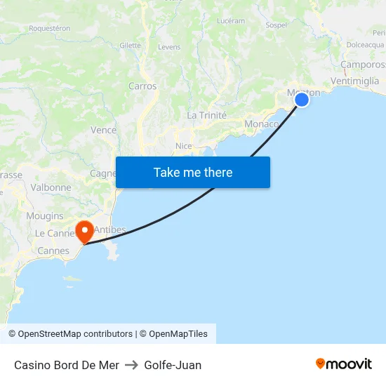 Casino Bord De Mer to Golfe-Juan map