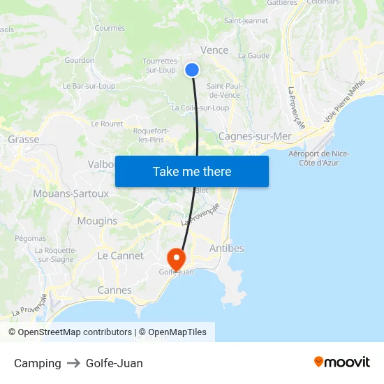 Camping to Golfe-Juan map