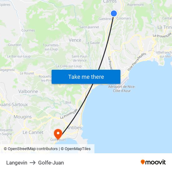 Langevin to Golfe-Juan map