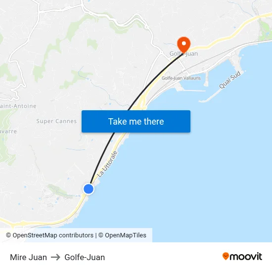 Mire Juan to Golfe-Juan map