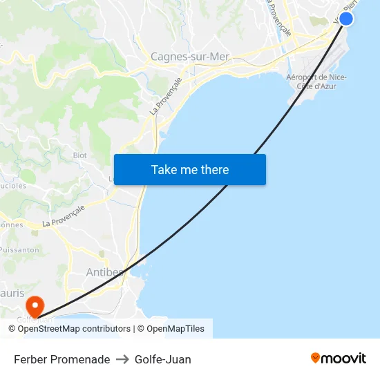 Ferber Promenade to Golfe-Juan map