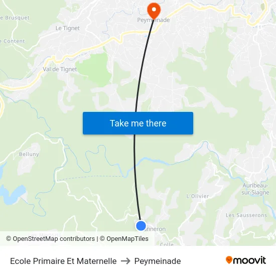 Ecole Primaire Et Maternelle to Peymeinade map