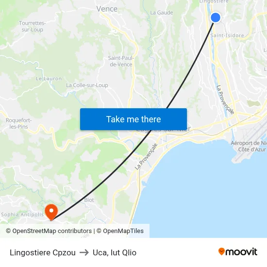 Lingostiere Cpzou to Uca, Iut Qlio map