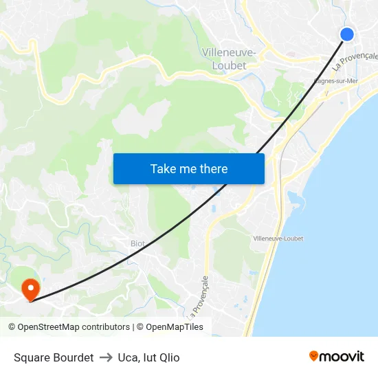 Square Bourdet to Uca, Iut Qlio map