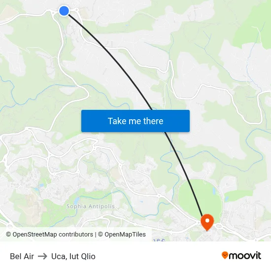 Bel Air to Uca, Iut Qlio map