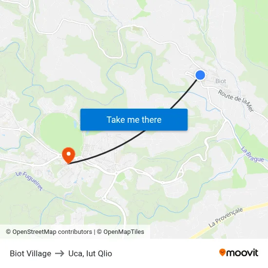Biot Village to Uca, Iut Qlio map