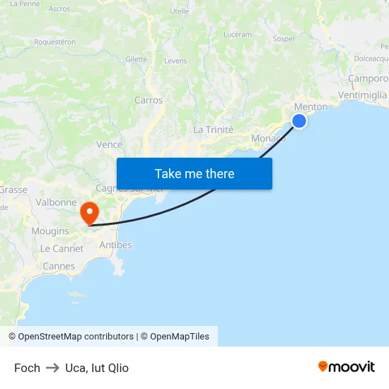 Foch to Uca, Iut Qlio map