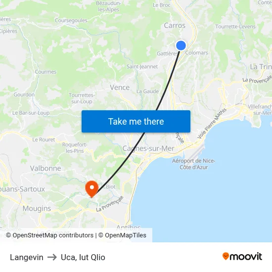 Langevin to Uca, Iut Qlio map