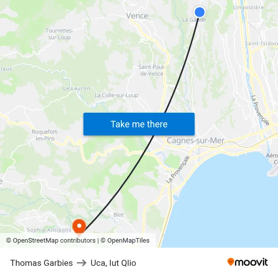 Thomas Garbies to Uca, Iut Qlio map