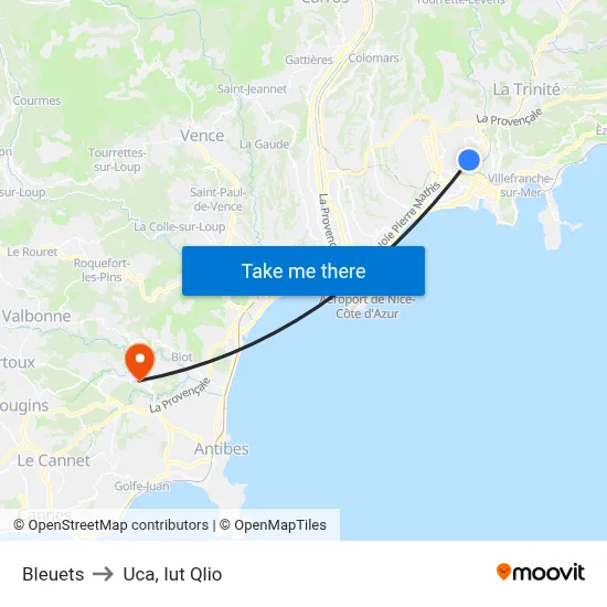 Bleuets to Uca, Iut Qlio map