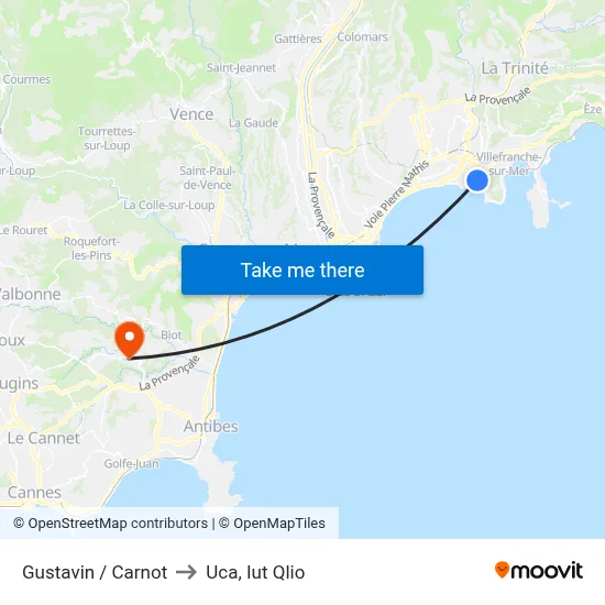 Gustavin / Carnot to Uca, Iut Qlio map