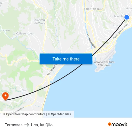 Terrasses to Uca, Iut Qlio map