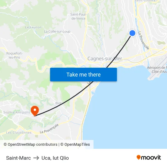 Saint-Marc to Uca, Iut Qlio map