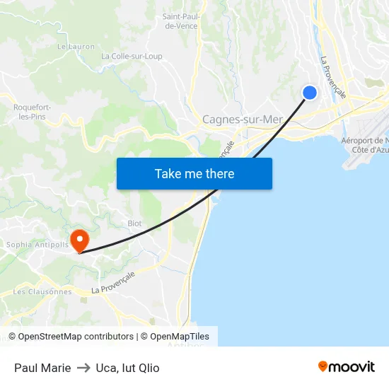 Paul Marie to Uca, Iut Qlio map