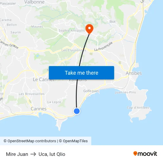 Mire Juan to Uca, Iut Qlio map