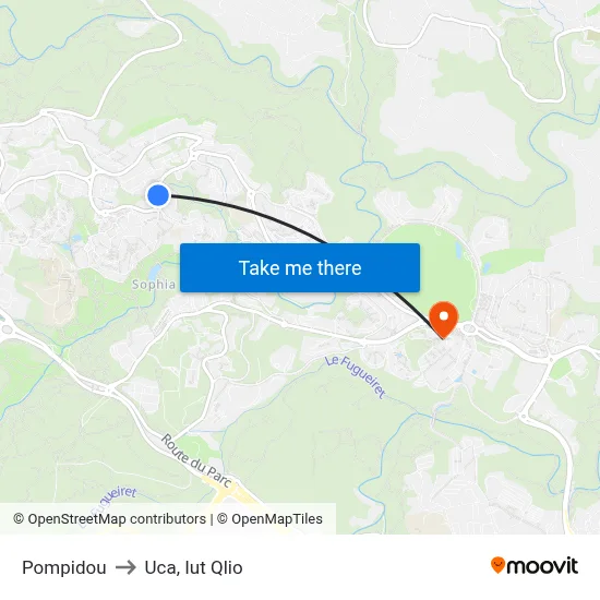 Pompidou to Uca, Iut Qlio map