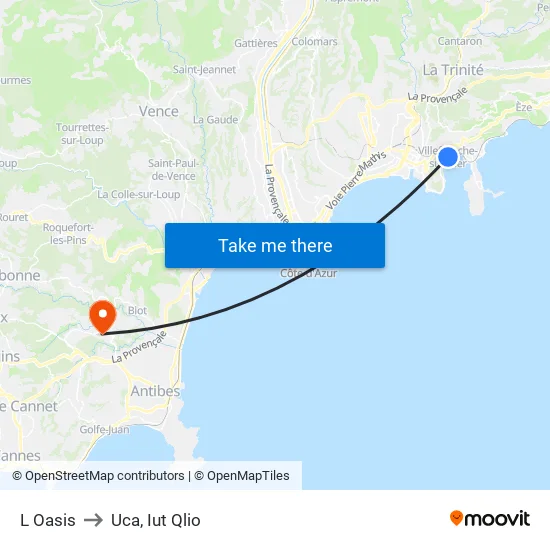 L Oasis to Uca, Iut Qlio map