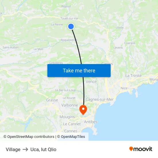 Village to Uca, Iut Qlio map