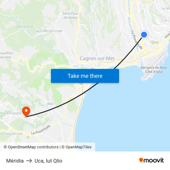 Méridia to Uca, Iut Qlio map