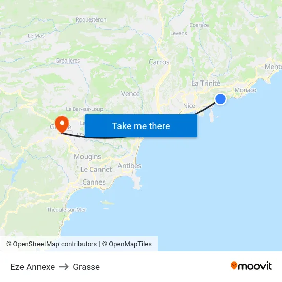 Eze Annexe to Grasse map