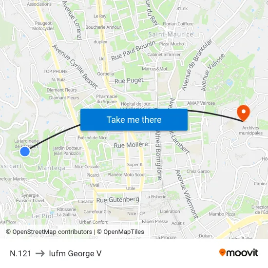 N.121 to Iufm George V map