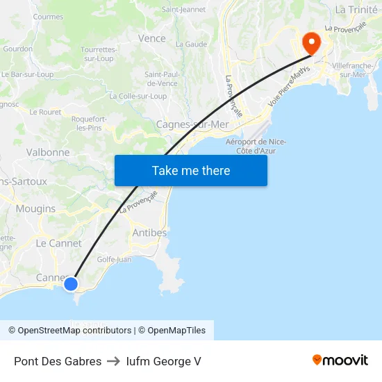 Pont Des Gabres to Iufm George V map