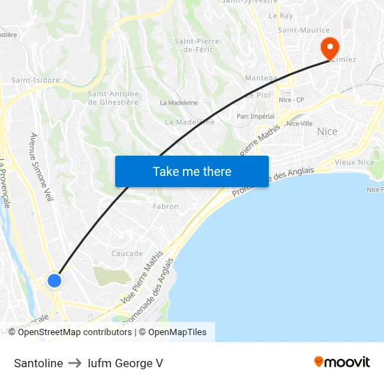 Santoline to Iufm George V map