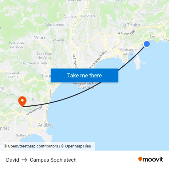 David to Campus Sophiatech map