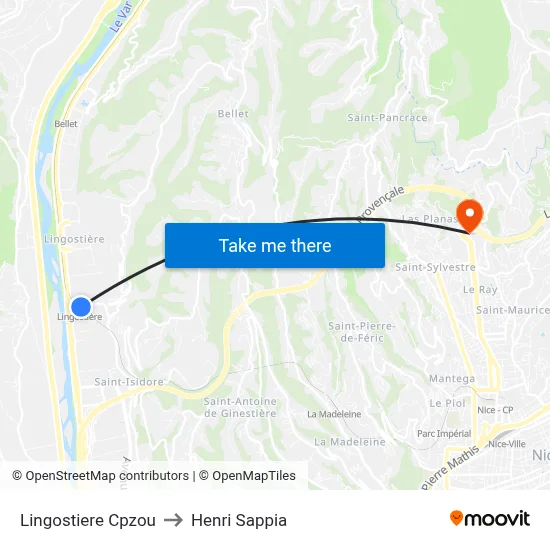Lingostiere Cpzou to Henri Sappia map
