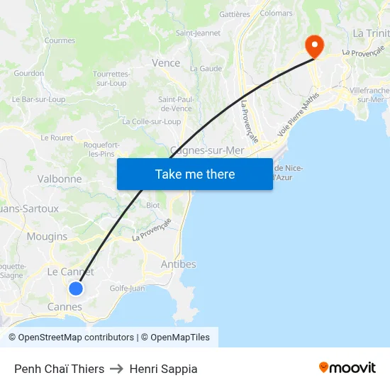 Penh Chaï Thiers to Henri Sappia map