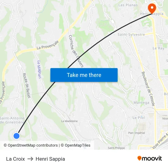 La Croix to Henri Sappia map