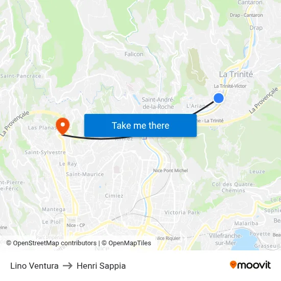 Lino Ventura to Henri Sappia map