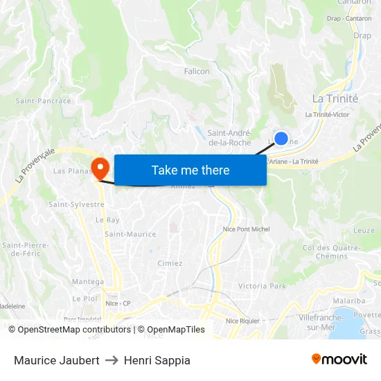 Maurice Jaubert to Henri Sappia map