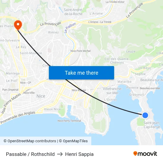 Passable / Rothschild to Henri Sappia map