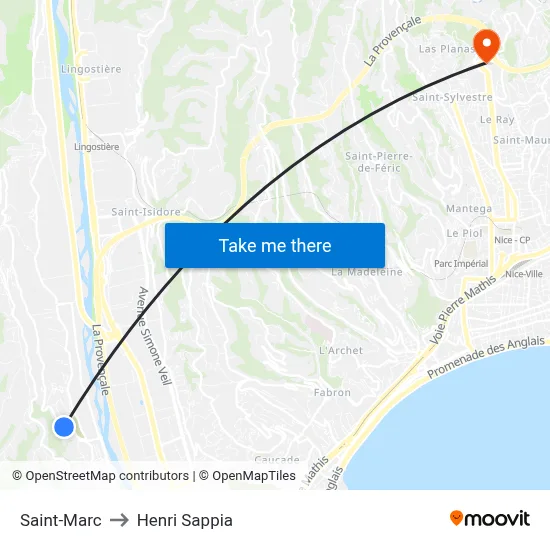Saint-Marc to Henri Sappia map