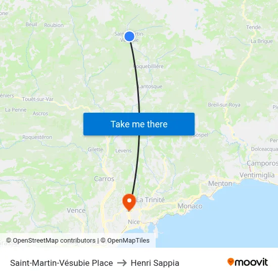 Saint-Martin-Vésubie Place to Henri Sappia map