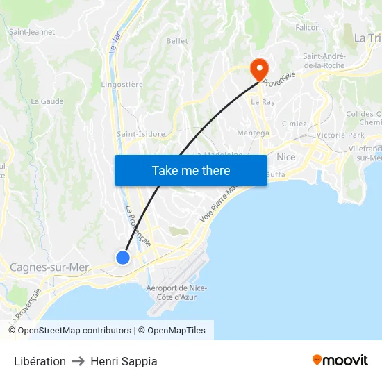 Libération to Henri Sappia map